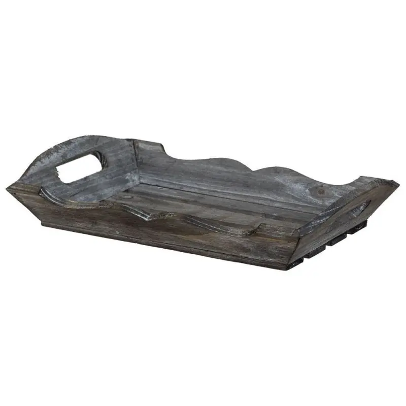 Bandeja de madera gris 32x20x4/6,5 - Cocina