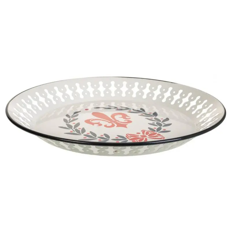 Bandeja de metal blanca 33,5x33,5x3,5 - Cocina