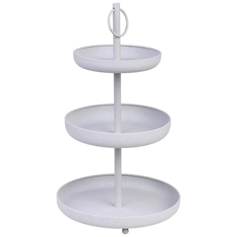 Bandeja de metal decorativa 30x30x50h cm - Cocina