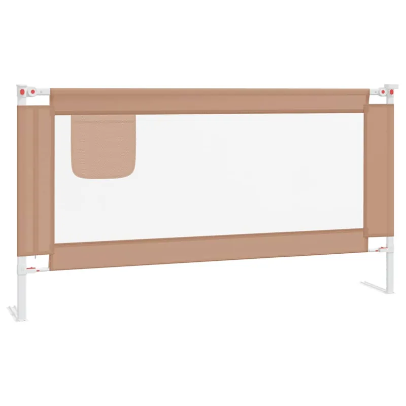 vidaXL Barandilla de seguridad cama de niño taupe tela 100x25 cm - Bebé