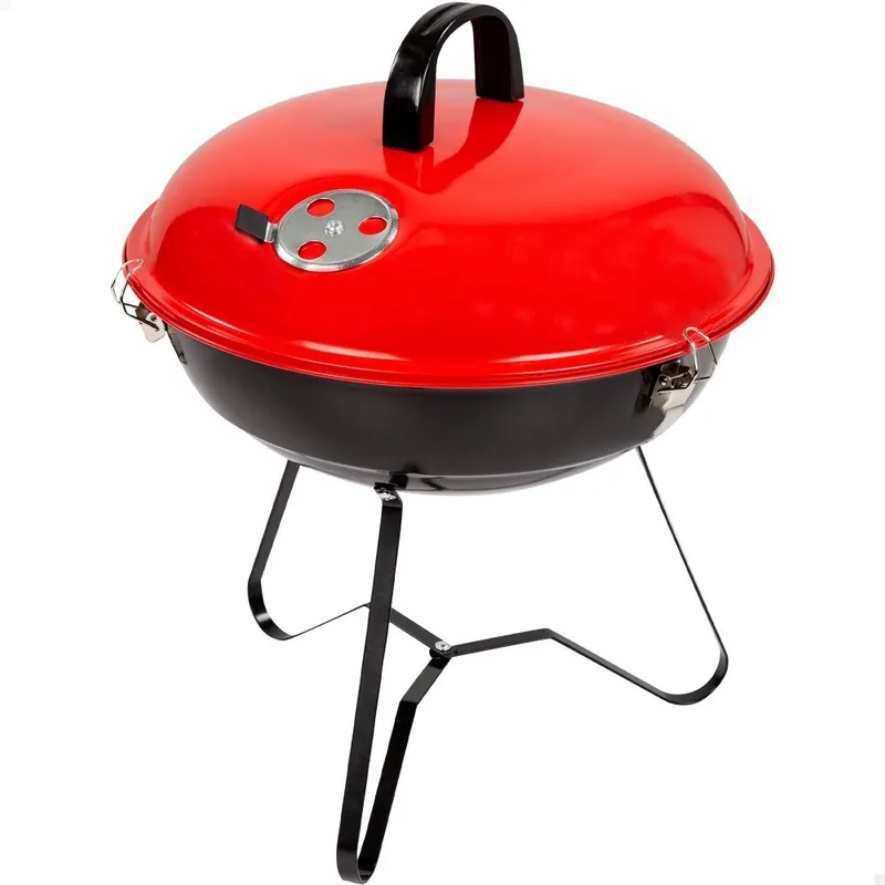 Barbacoa de carbón Aktive Barbecue con tapa rojo/negro - Jardín