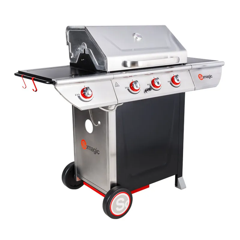 Barbacoa de gas MANHATTAN 350GPI - 3 quemadores 10.5kW + bandeja calientaplatos
