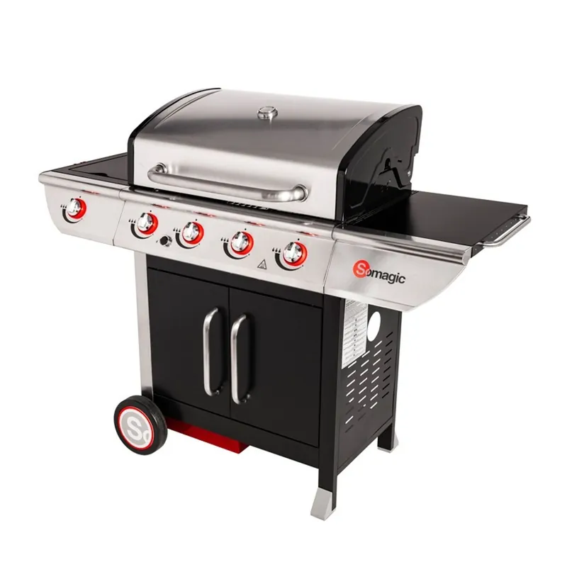 Barbacoa de gas MANHATTAN 450GPI 4 quemadores + cocina de 14kW - Jardín