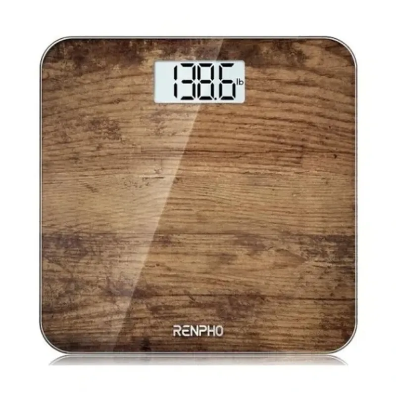 Renpho Báscula Digital de Baño CORE 1S Pantalla LED/LCD Antideslizante Marrón - Electrodomésticos