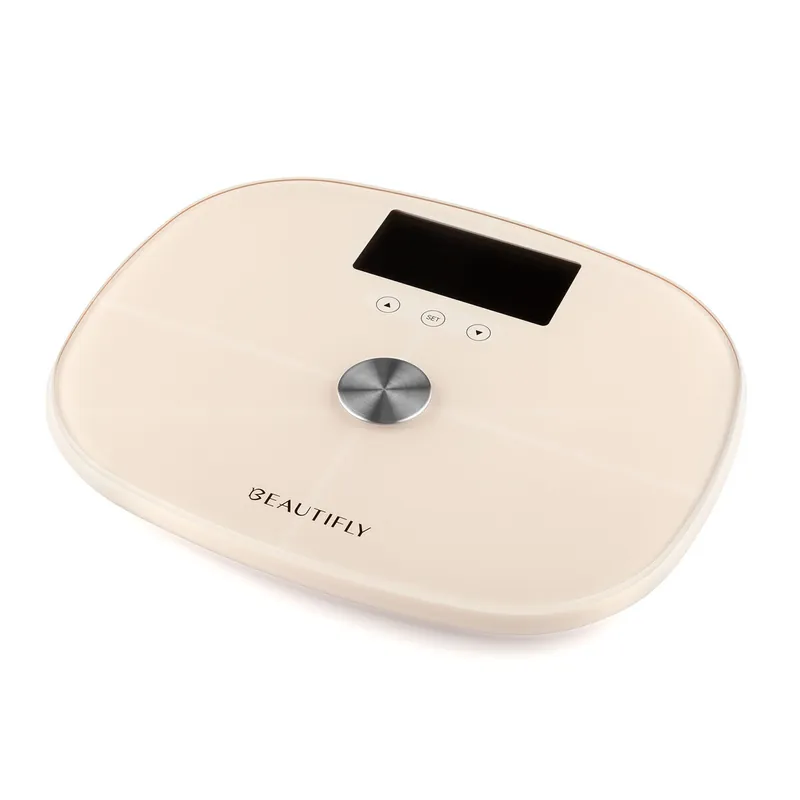 Beautifly Báscula Digital Baño SlimSense Bluetooth LCD Beige App Móvil - Electrodomésticos