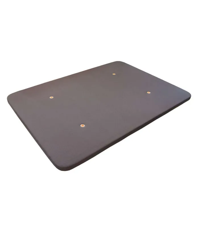 Base tapizada Roma tapizado tela 3d gris con 6 patas de 80x190. - Descanso