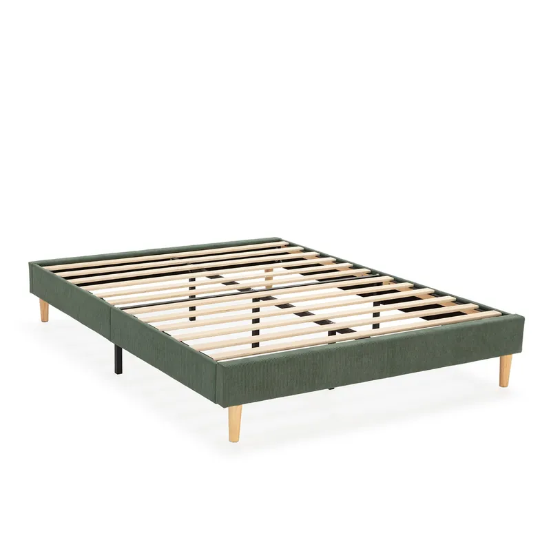 Base tapizada Bari 90x190 cm color Verde - Descanso