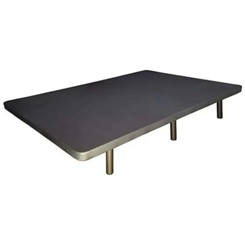 Base Tapizada para Dormitorio 3D Estilo Contemporáneo en Color Gris Antracita con 5 Refuerzos Trasversales 90X180 cm (CON 6 Patas) - Descanso