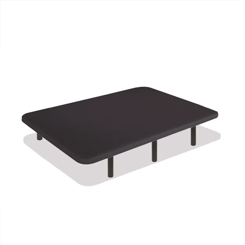 Base Tapizada Negra 80 x 180 cm, DreamNite, Tejido 3D Antideslizante, Estructura 30x40mm, 5 Barras Transversales, Con Patas 40cm - Descanso