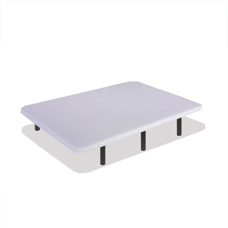 Base Tapizada Blanca 80 x 180 cm, DreamNite, Tejido 3D Antideslizante, Estructura 30x40mm, 5 Barras Transversales, Con Patas 30cm - Descanso