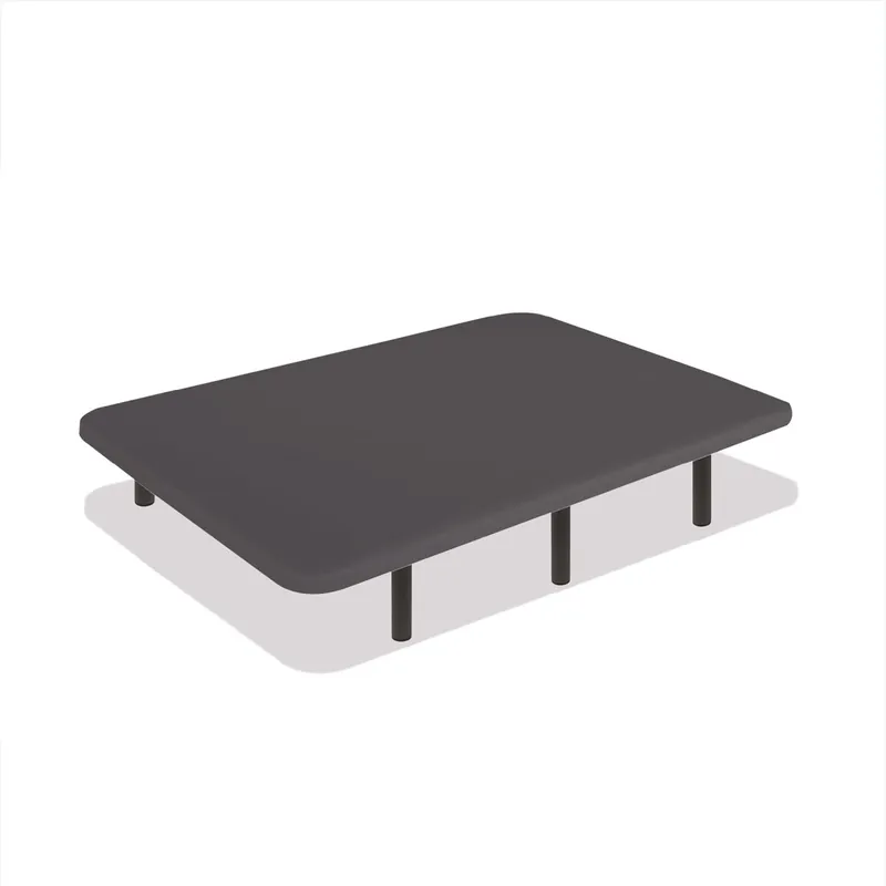 Base Tapizada Gris 80 x 180 cm, DreamNite, Tejido 3D Antideslizante, Estructura 30x40mm, 5 Barras Transversales, Con Patas 35cm - Descanso
