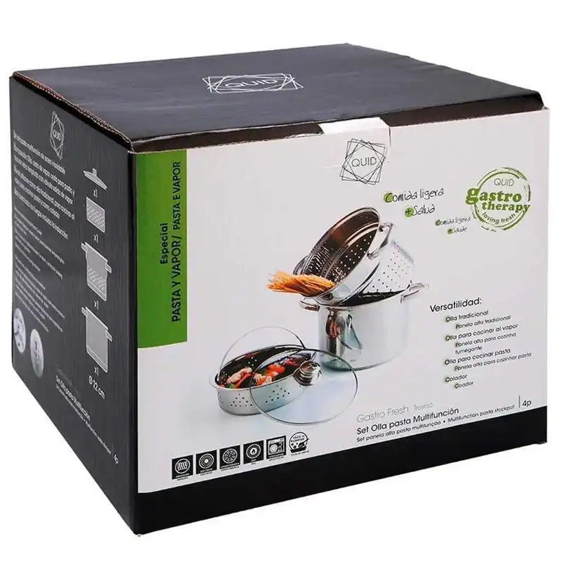 Batería de cocina 4 piezas Gastro Fresh Quid acero inoxidable Ø22 cm