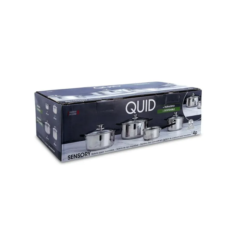 Set de 4 ollas Sensory Quid acero inox Ø14/Ø24/Ø20/Ø24 cm - Cocina