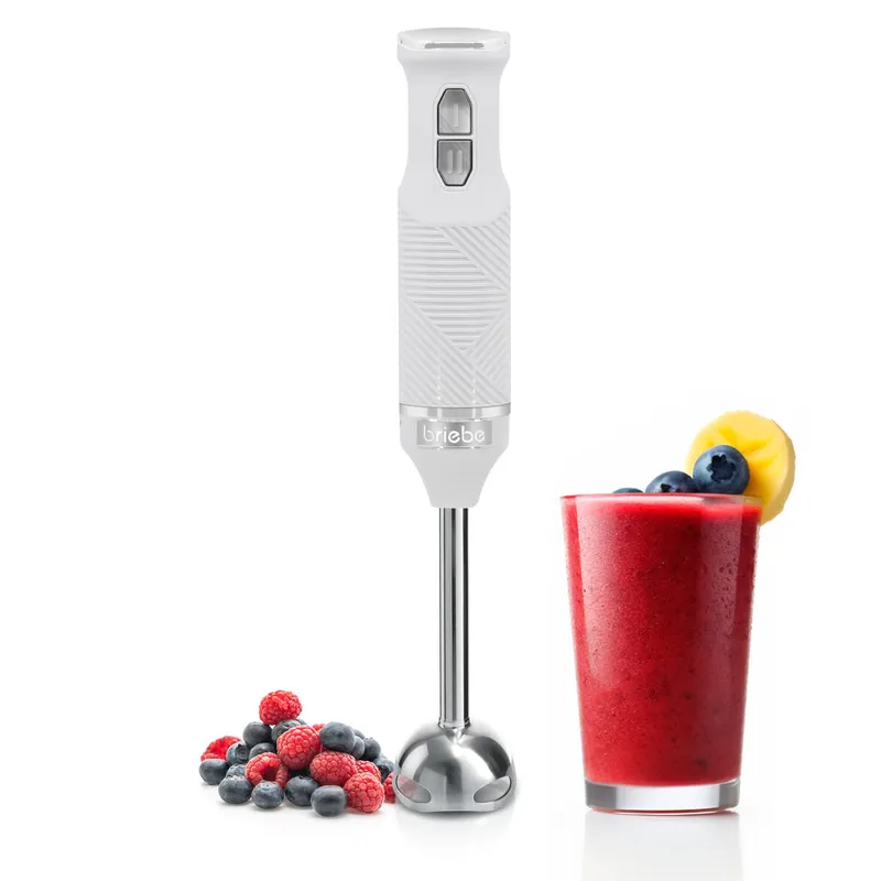 Briebe HB1173WHT Batidora de Mano Brazo Desmontable, Cuchillas de Corte en Acero Inoxidable Diseño Ergonómico, 600, Blanco - Electrodomésticos