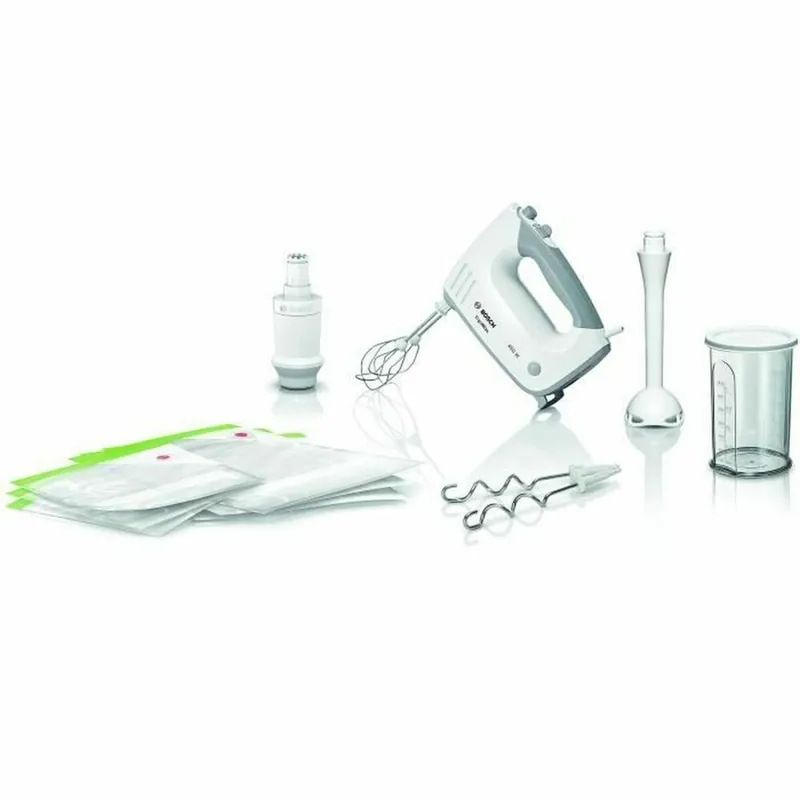 Batidora de Mano Multifunción con Accesorios BOSCH ErgoMixx Beater Gris Blanco 450 W - Electrodomésticos