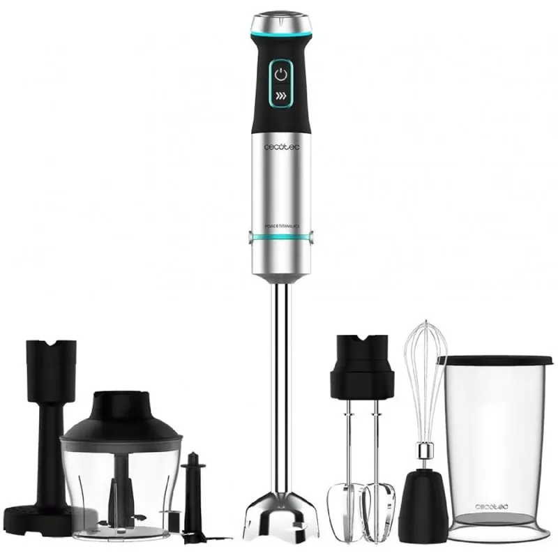 Batidora de mano Cecotec Power TitanBlack 1200 XL PerfectCream&Crush 1200W negro/inox - Electrodomésticos