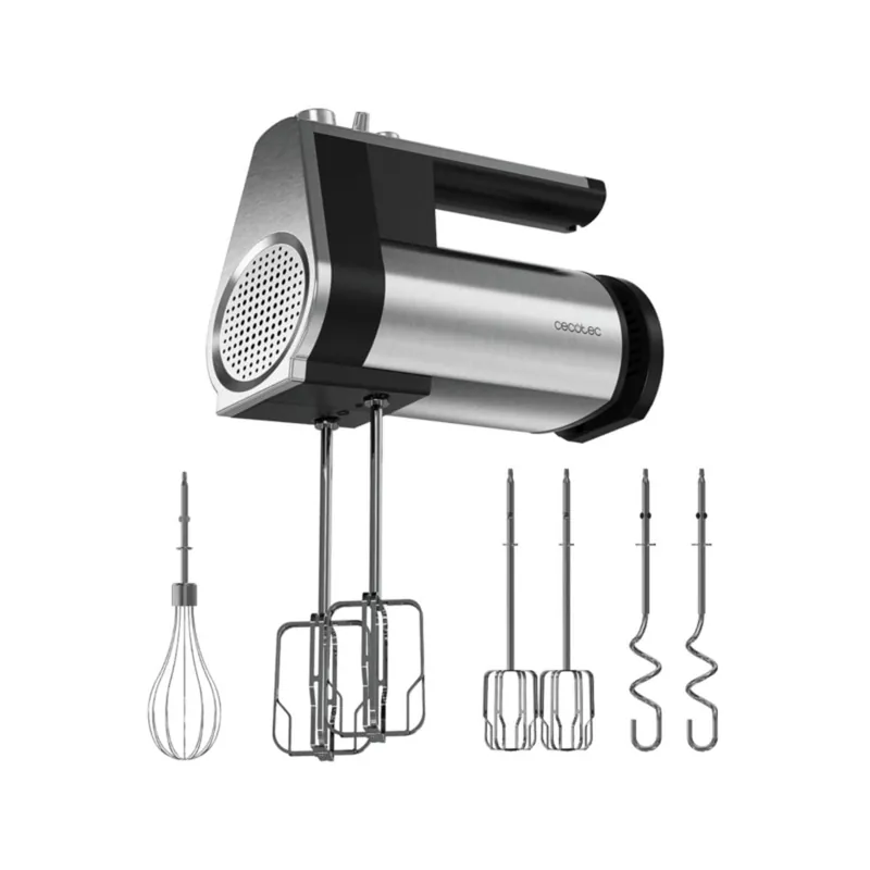 Batidora de varillas Cecotec PowerTwist 500 Full Steel 500W 5 velocidades negro/inox - Electrodomésticos