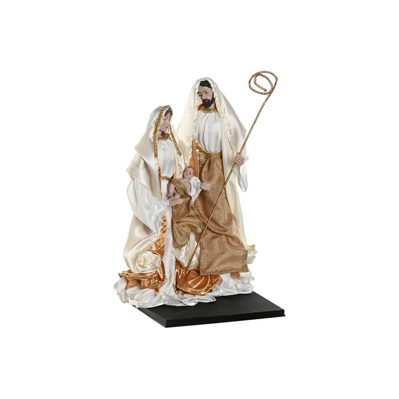 Belén de Navidad Home ESPRIT Blanco Dorado 27 x 24 x 40 cm - Decoración