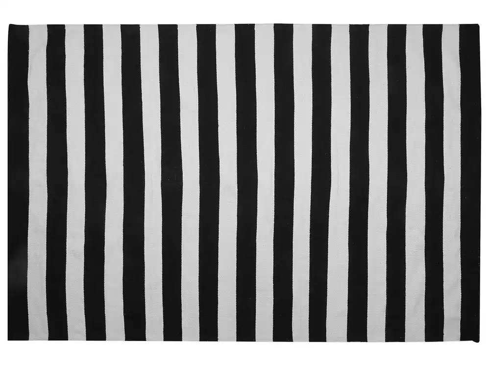 Alfombra de exterior TAVAS Negro/Blanco 160 x 230 cm - Textil