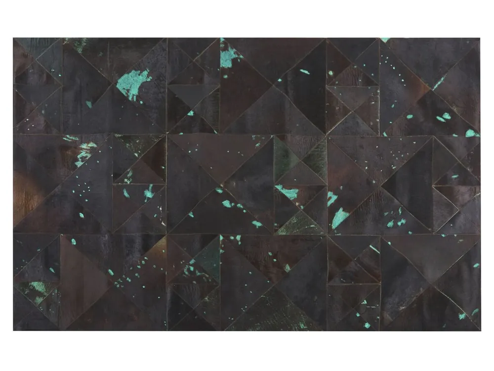 Alfombra ATALAN Marrón 140 x 200 cm Piel - Textil