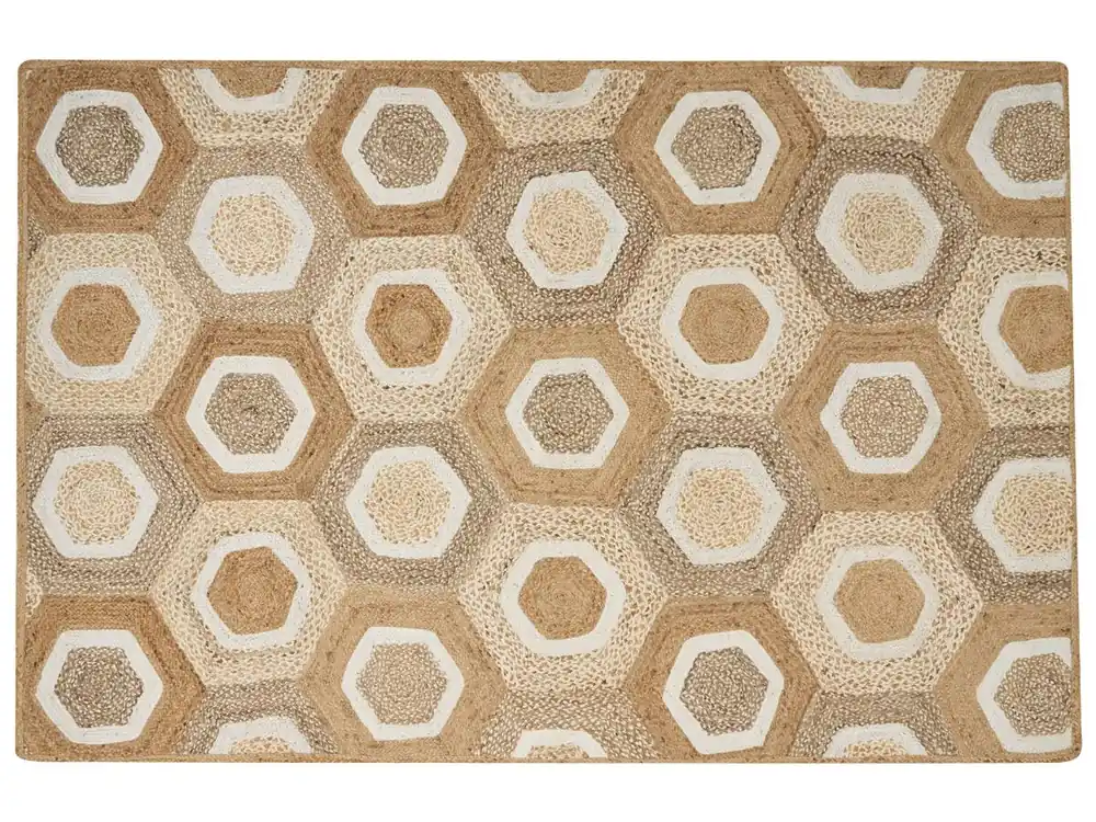 Alfombra BASOREN Beige 200 x 300 cm Yute - Textil