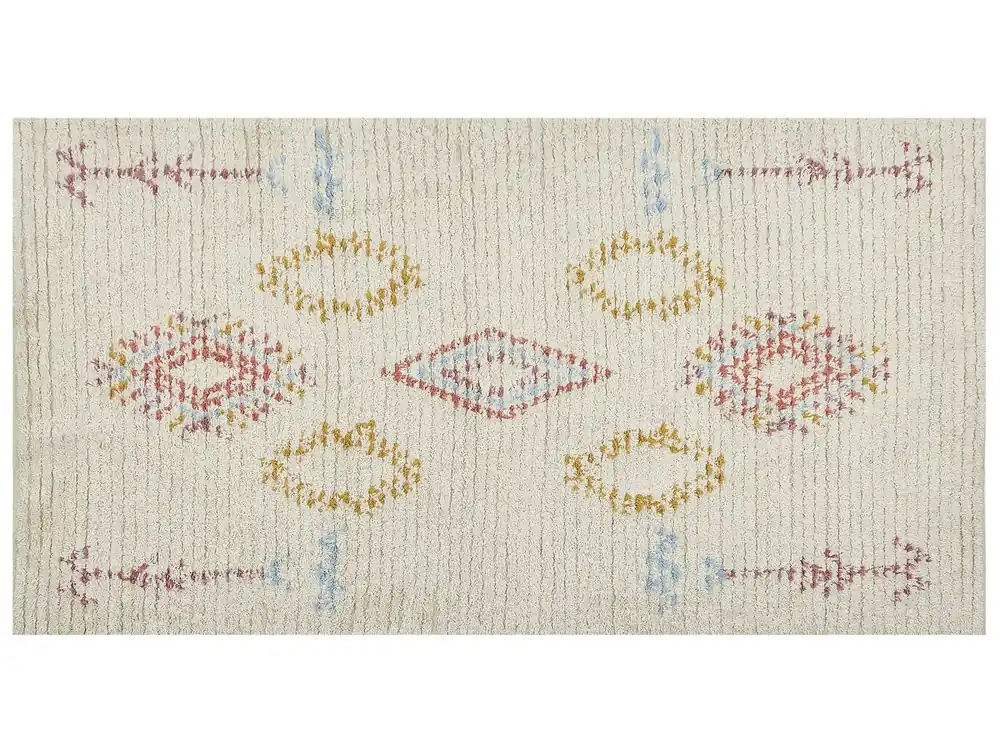 Alfombra BETTIAH Beige 80 x 150 cm Algodón - Textil