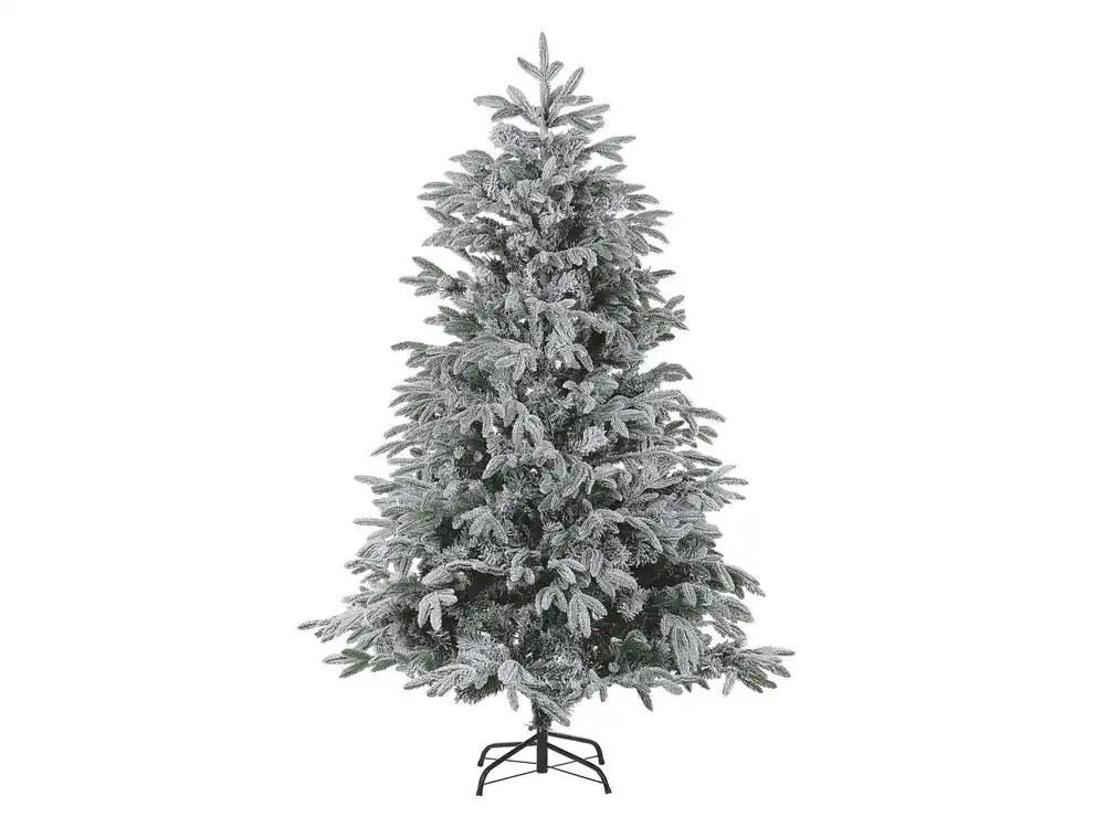 Árbol de Navidad nevado BASSIE 120 cm Blanco - Decoración