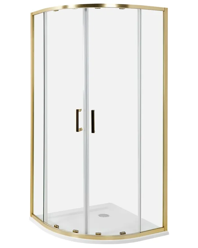 Cabina de ducha JUKATAN 80 x 80 x 185 cm Dorado - Baño