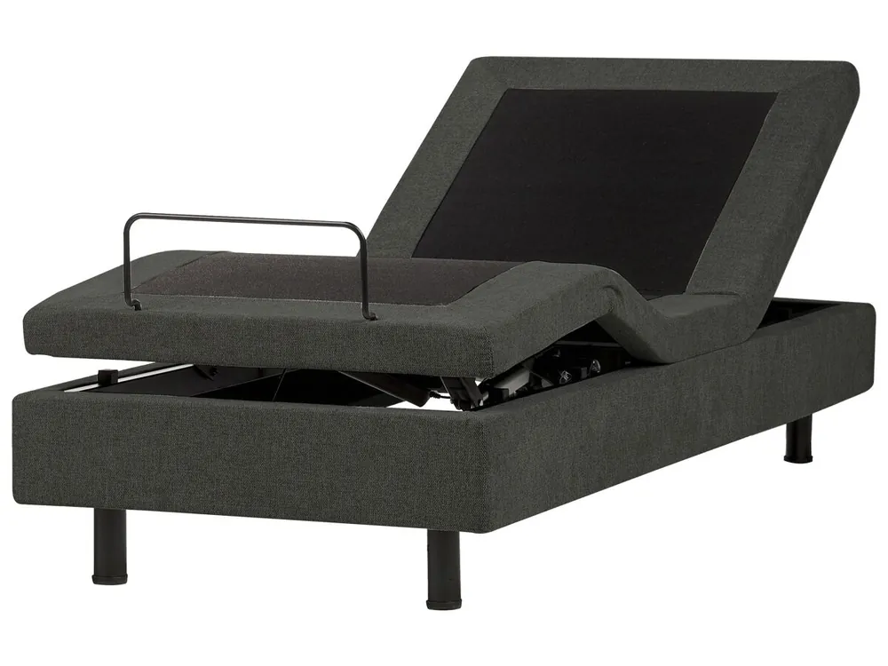 Cama ajustable sin cabecero Tela DUKE II 80 x 200 cm Beige claro - Descanso