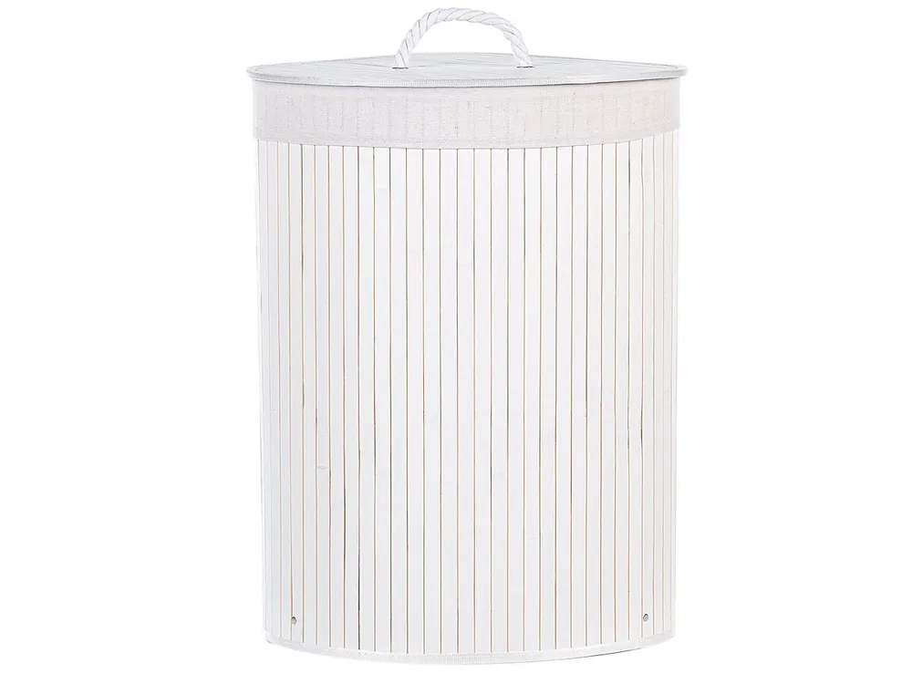 Cesta MATARA Madera de bambú Blanco - Baño