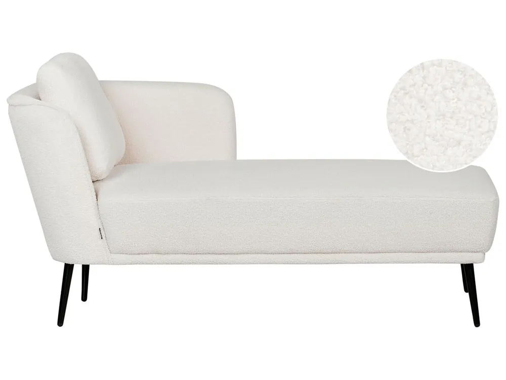 Chaise longue izquierdo ARTHEZE Bouclé Blanco crema - Sofás sillones puffs