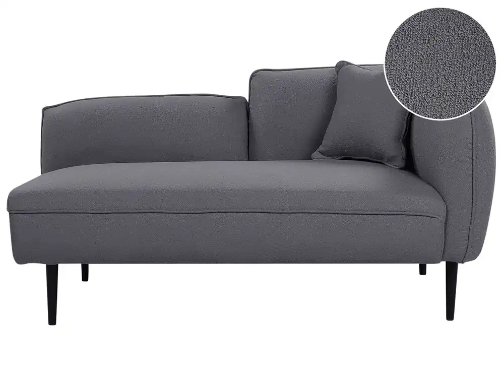 Chaise longue derecho CHEVANNES Bouclé Beige claro - Sofás sillones puffs