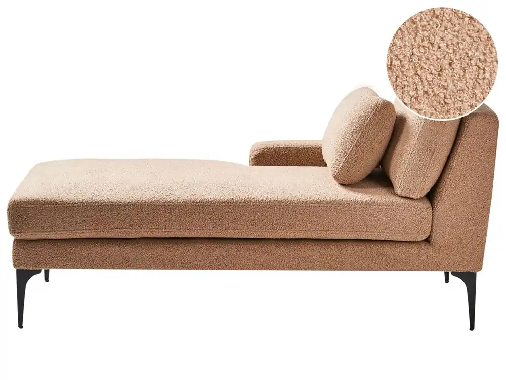 Chaise longue derecho EWRON Bouclé Arena - Sofás sillones puffs