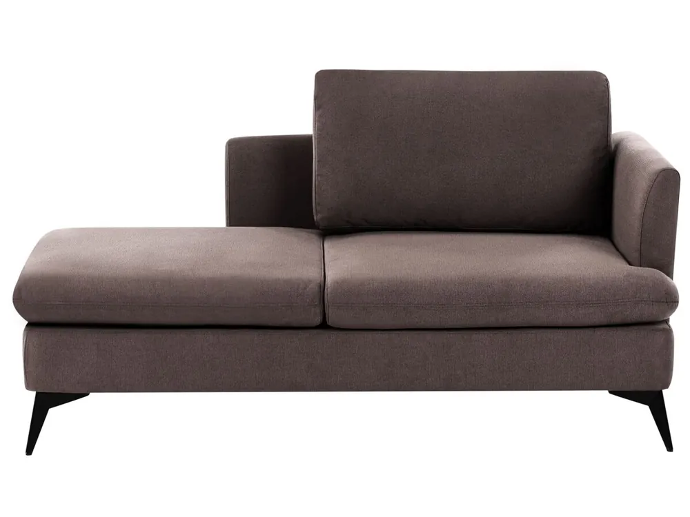 Chaise longue derecho SIEVOZ Tela Marrón - Sofás sillones puffs
