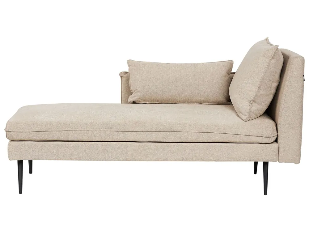 Chaise longue derecho YERRES Tela Beige - Sofás sillones puffs