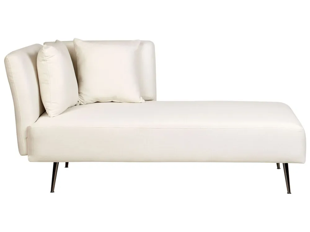 Chaise longue izquierdo RIOM Tela Blanco - Sofás sillones puffs