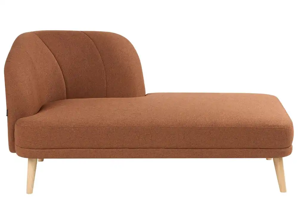 Chaise longue izquierdo TANLAY Tela Marrón dorado - Sofás sillones puffs