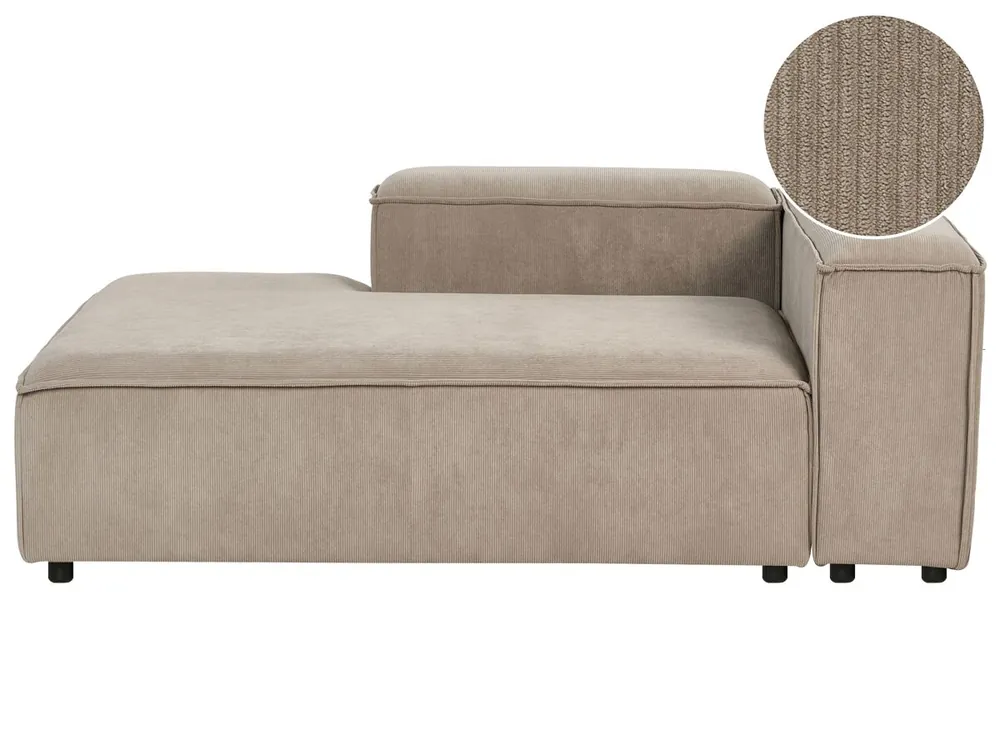 Chaise longue derecho ARDAL Pana Gris pardo - Sofás sillones puffs