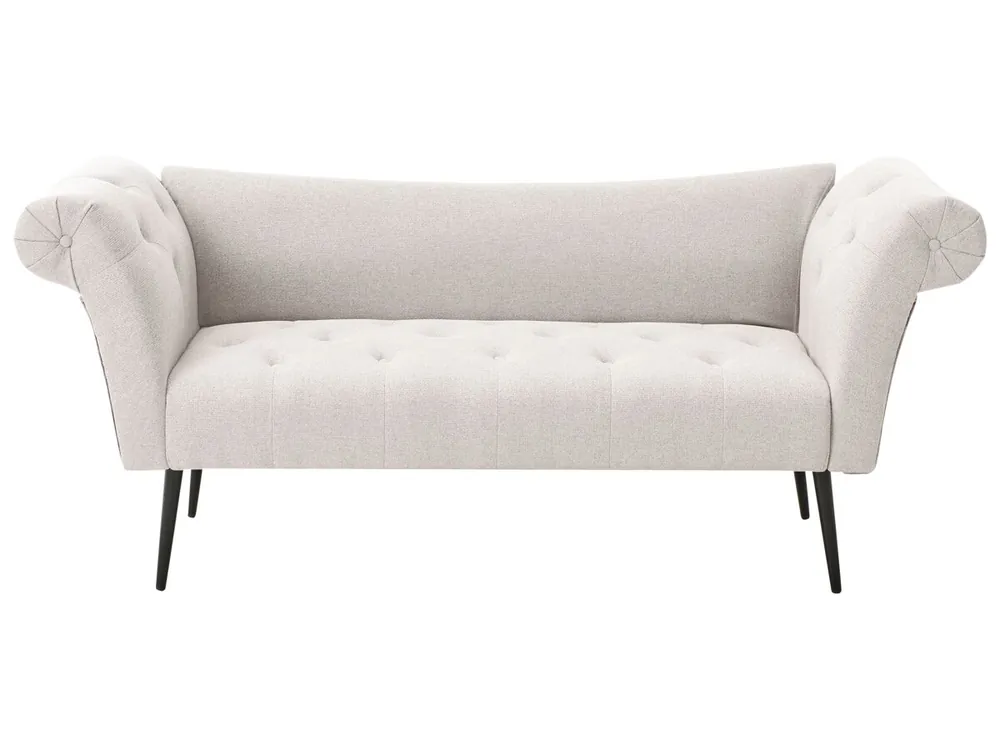Chaise longue NANTILLY Tela Gris claro - Sofás sillones puffs