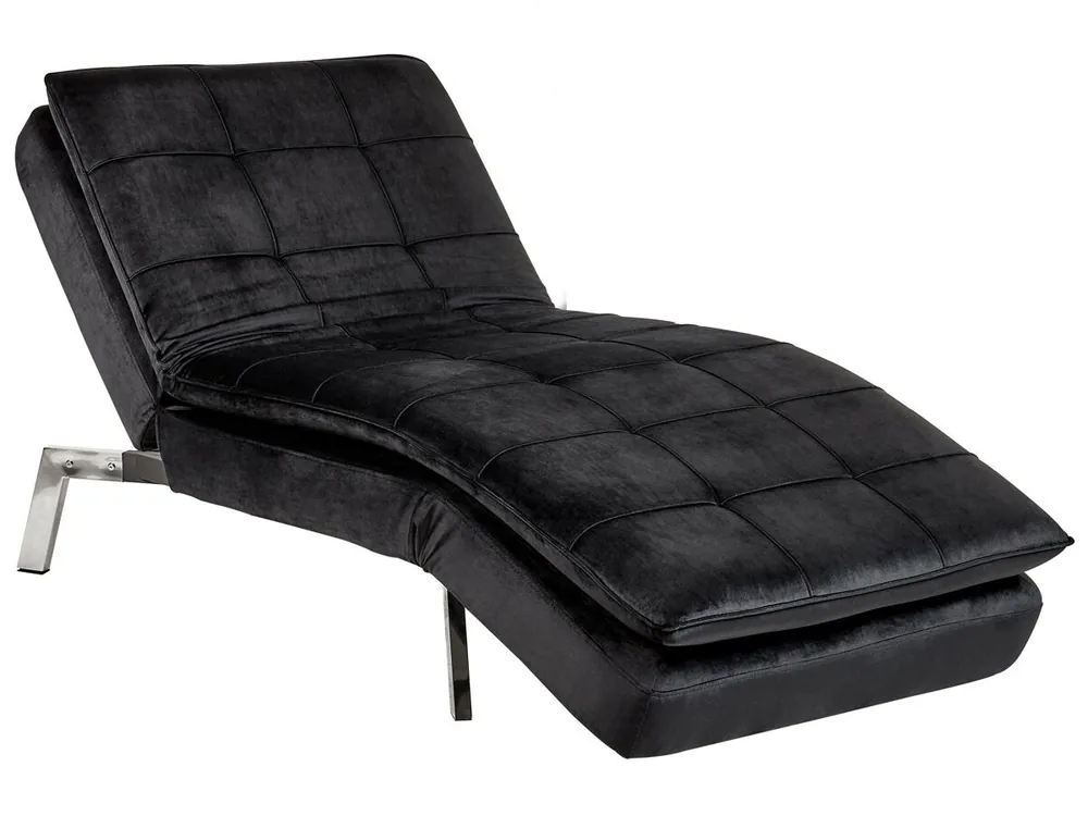 Chaise longue LOIRET Terciopelo Marrón claro - Sofás sillones puffs