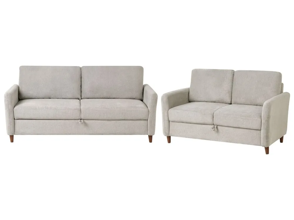 Conjunto de sala de estar 5 plazas MARE Tela Gris - Sofás sillones puffs