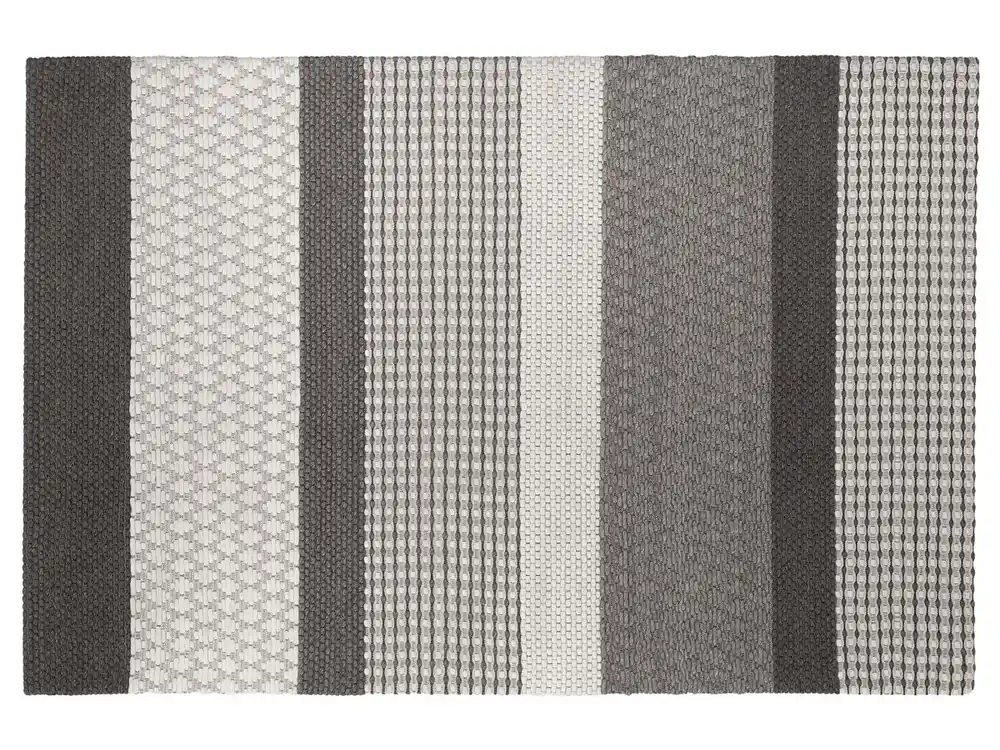 Alfombra AKKAYA Gris 160 x 220 cm Lana - Textil