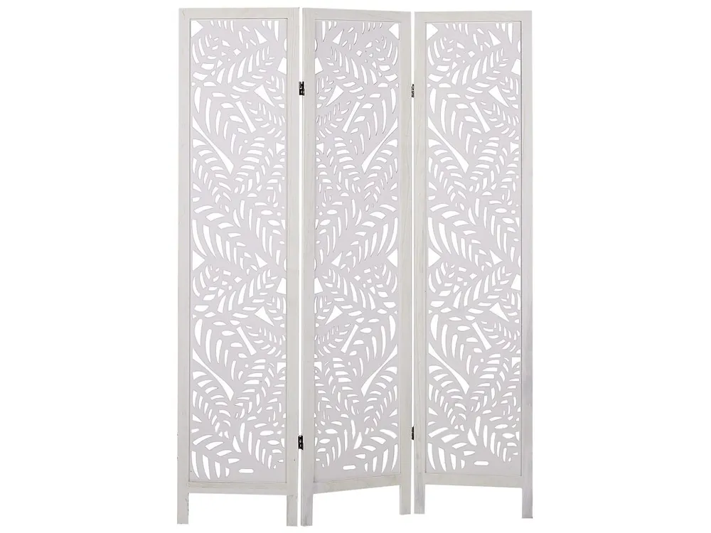 Separador de ambientes de 3 paneles MELAGO Blanco 122 cm 170 cm - Decoración