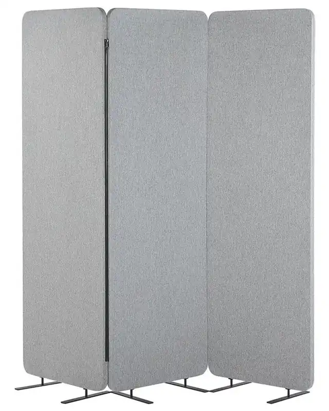 Separador acústico de 3 paneles STANDI Gris claro 184 cm 184 cm - Decoración