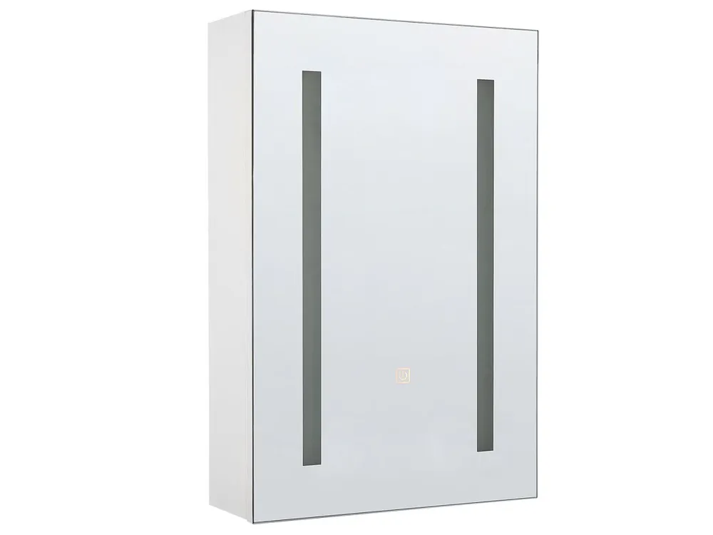 Armario con espejo de pared para baño LED CAMERON 40 cm 60 cm Blanco