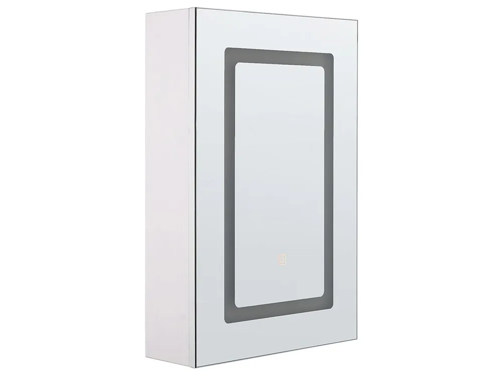 Armario con espejo de pared para baño LED CONDOR 40 cm 60 cm Blanco