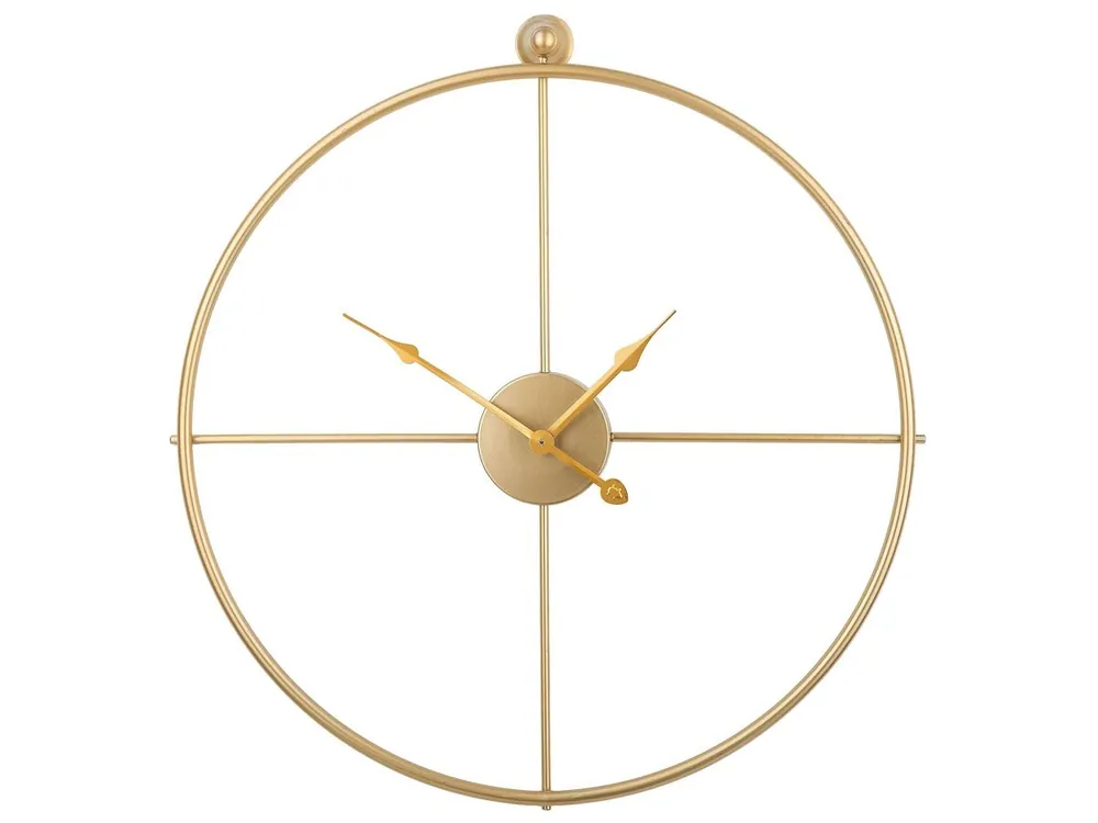 Reloj de pared ZUCHWIL 50 cm Metal Dorado - Decoración