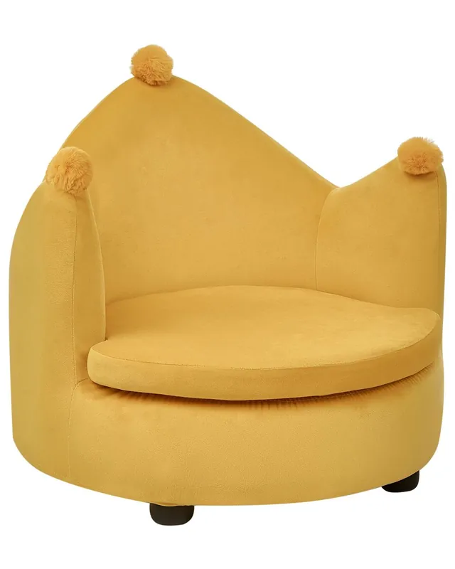 Silla infantil Corona VEGA Terciopelo Amarillo - Bebé