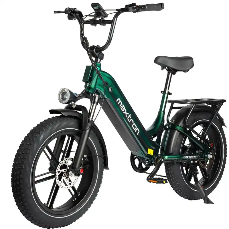 Bicicleta Eléctrica MAXTURN Camel - Motor 250W Batería 48V18AH 20" Frenos De Disco Hidráulicos - Verde