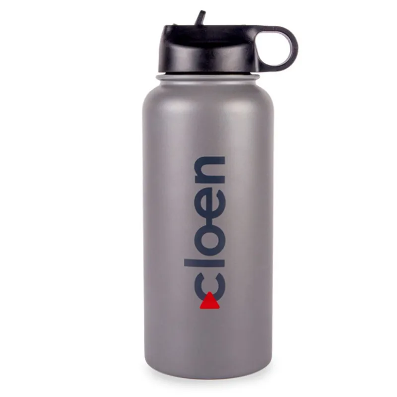 Botella de Acero Inoxidable Cloen para deportes, recipiente de agua de doble pared, con tapa con asa, mantiene el frío y el calor, aislamiento térmico, libre de BPA, capacidad de 335/950ml, Cloen Bottle Doble Capa - Cocina